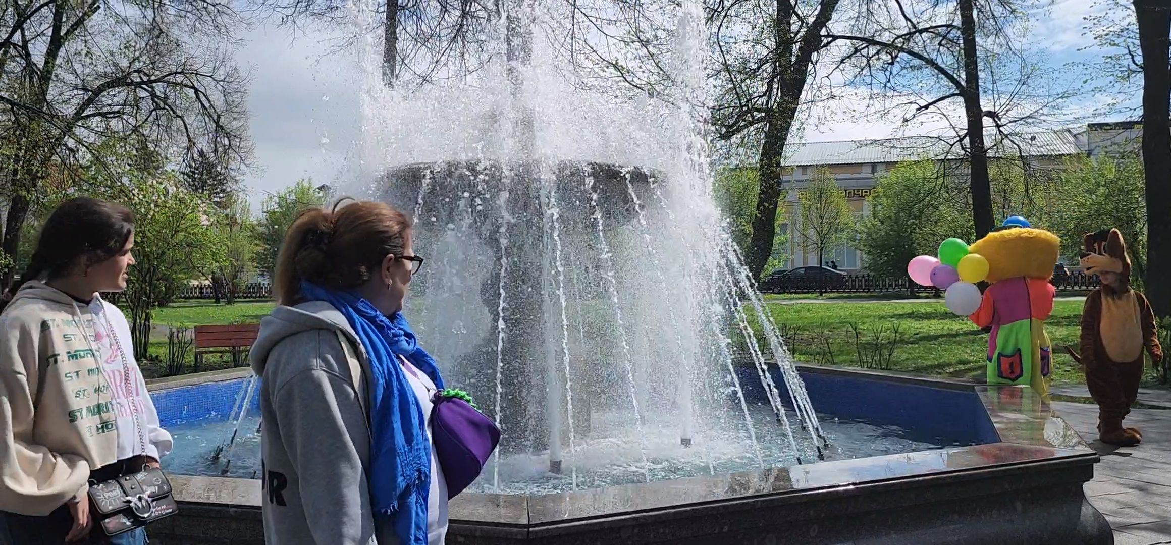 Коломна, фонтаны, сезон фонтанов,