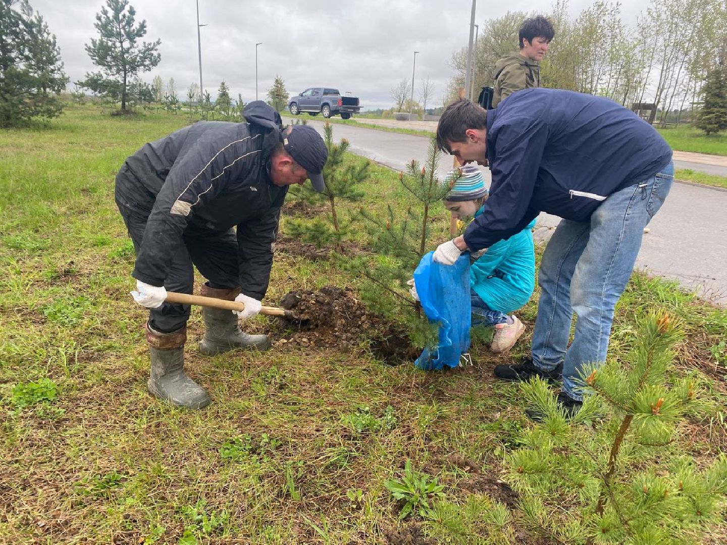 можайск, можайский городской округ, подмосковье, день добрых дел, акция, областная акция, волонтеры, активисты, посадка деревьев, парк, парк ривьера, благоустройство, субботник,