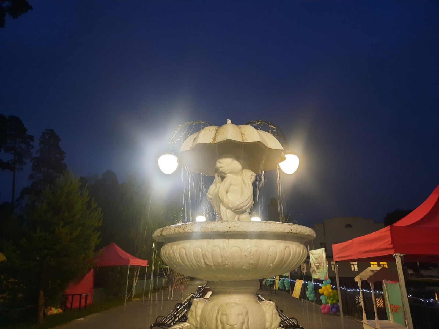 пуск фонтанов, шатура, парк, фонтаны,