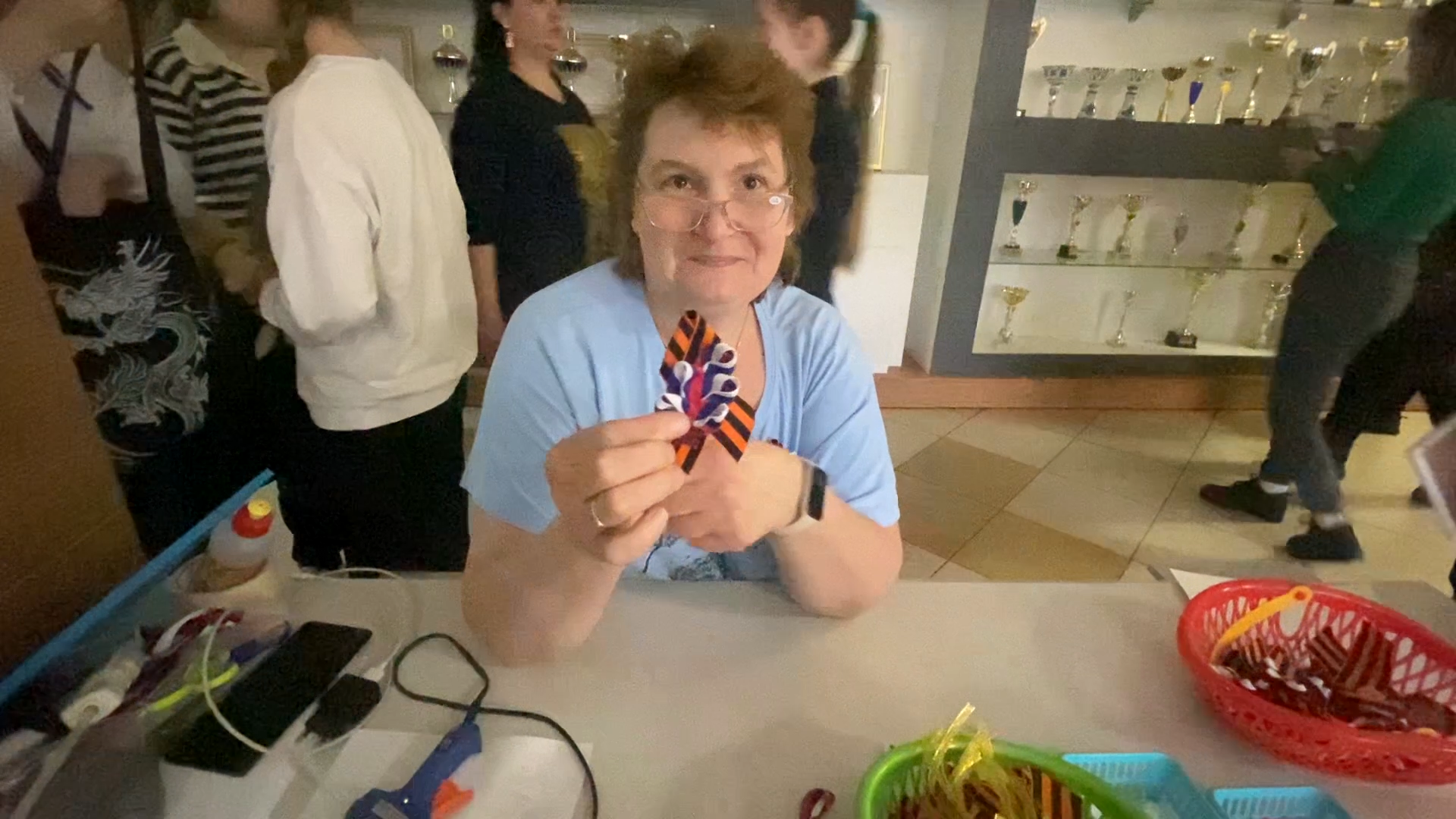 мастер-класс к Пасхе, георгиевская ленточка, украшения на Пасху, пасхальный декор, школа Перспектива Власиха, Мастер-класс Перспектива,