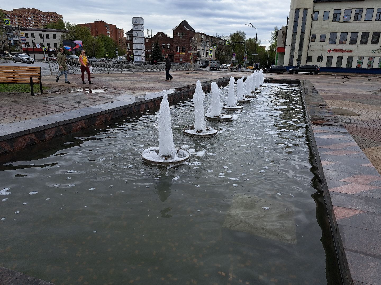 Щелково, запуск фонтана, Фонтан,