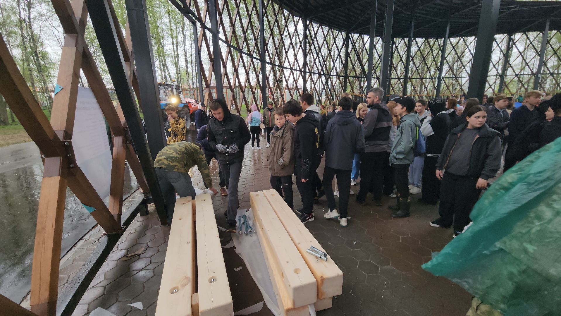 егорьевск, день добрых дел, лавочки, мастер класс, дети, студенты, парк, 200 лет егорьевску,