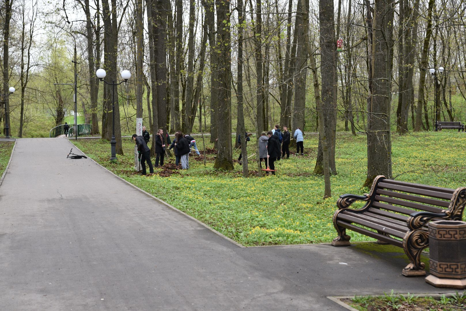 лотошино, лотошинский парк, субботник, день добрых дел, уборка территории,