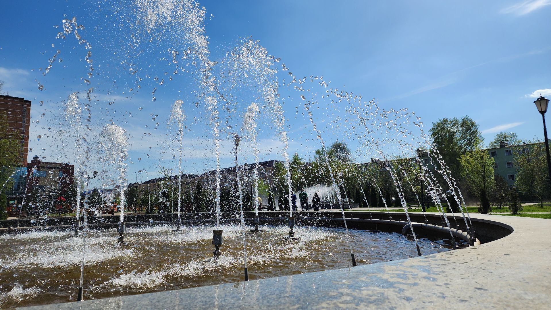 парк, фонтаны, Лосино-Петровский, сезон фонтанов,