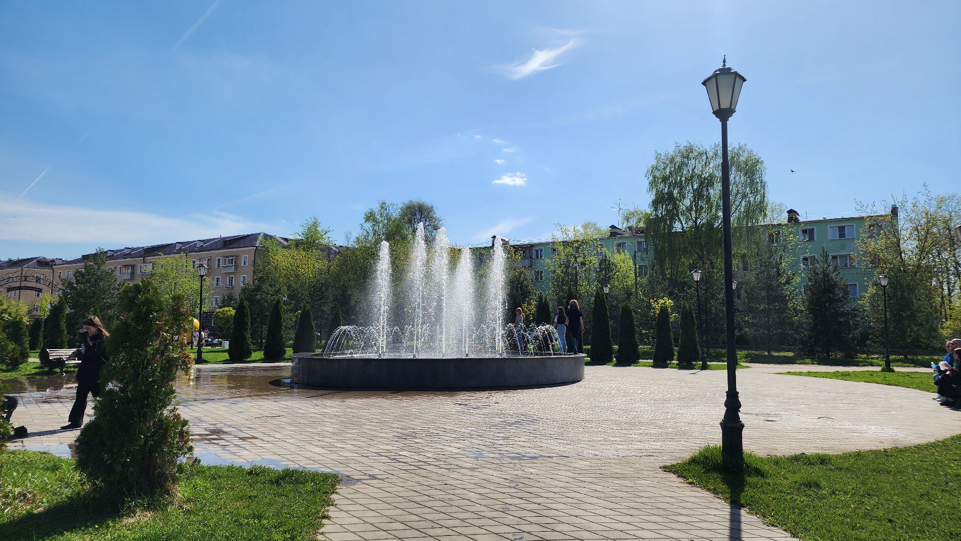 парк, фонтаны, Лосино-Петровский, сезон фонтанов,