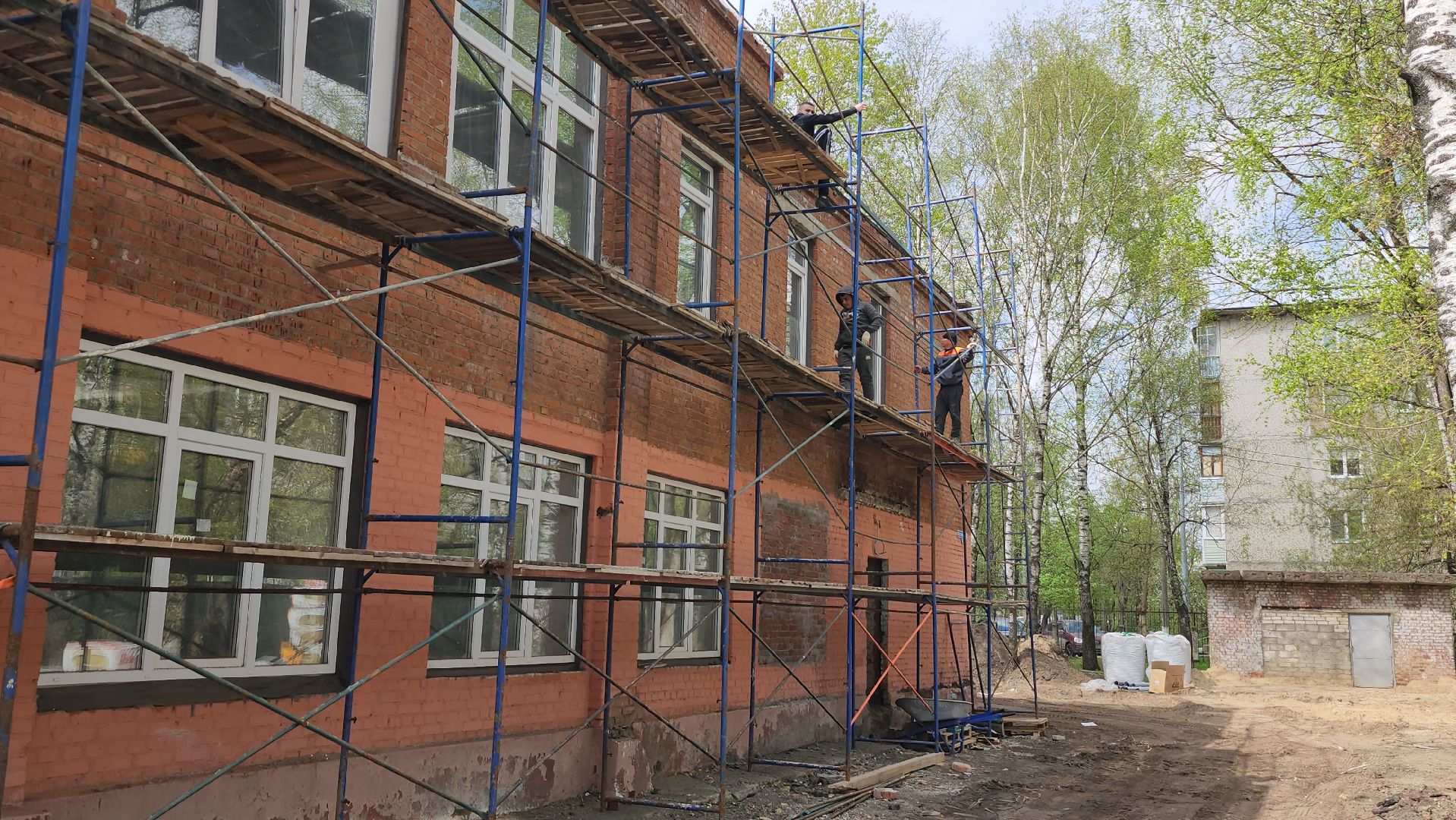 серпухов, капитальный ремонт, школа №16, улица космонавтов, фасады,