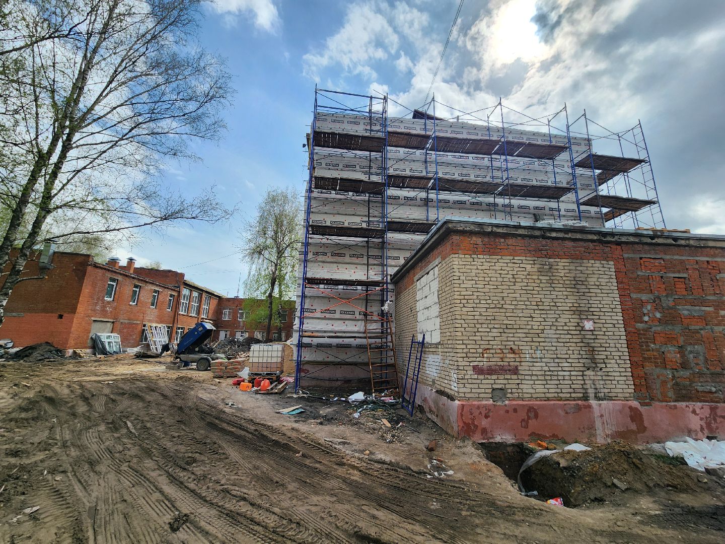 серпухов, капитальный ремонт, школа №16, улица космонавтов, фасады,