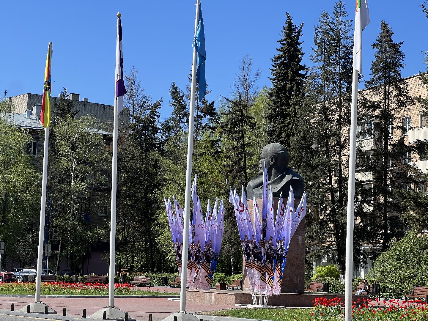 химки, благоустройство, день победы, украшение города,