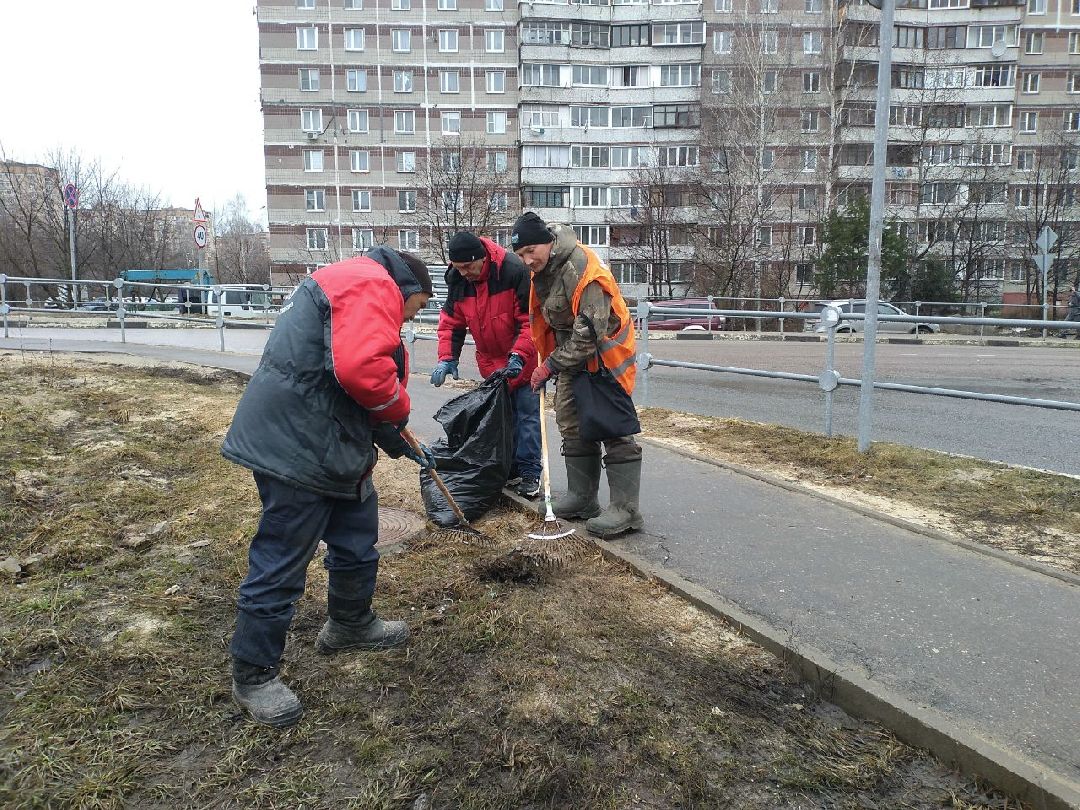 благоустройство, весенняя уборка, Лосино-Петровский