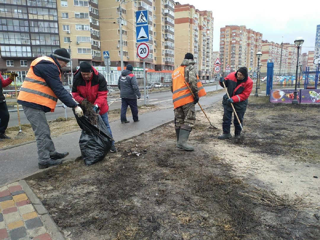 благоустройство, весенняя уборка, Лосино-Петровский