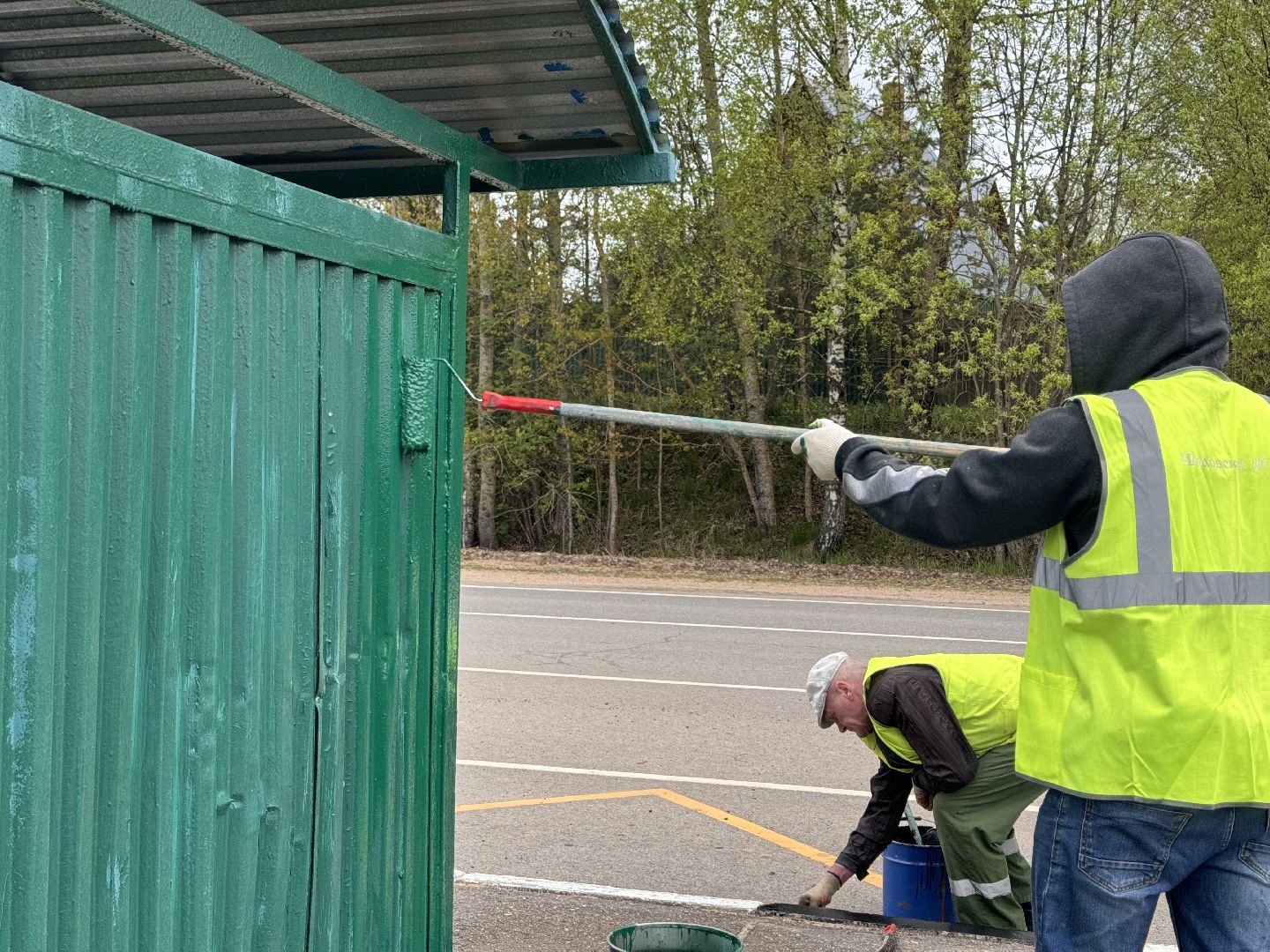 шаховская, остановки, покраска,