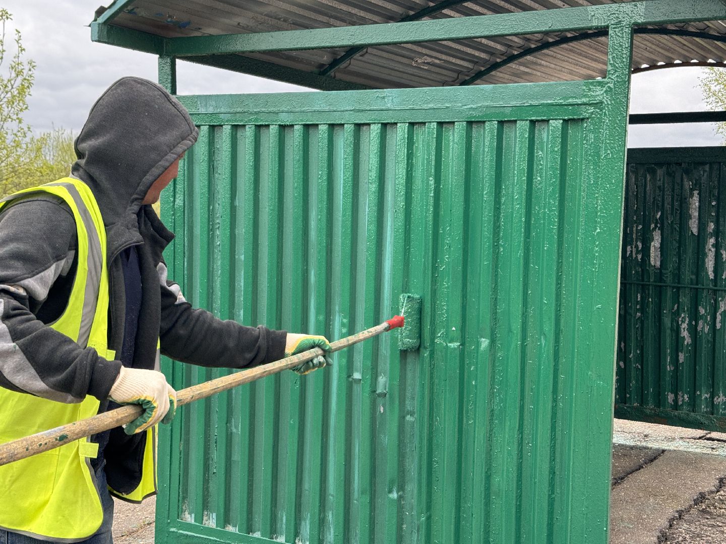 шаховская, остановки, покраска,