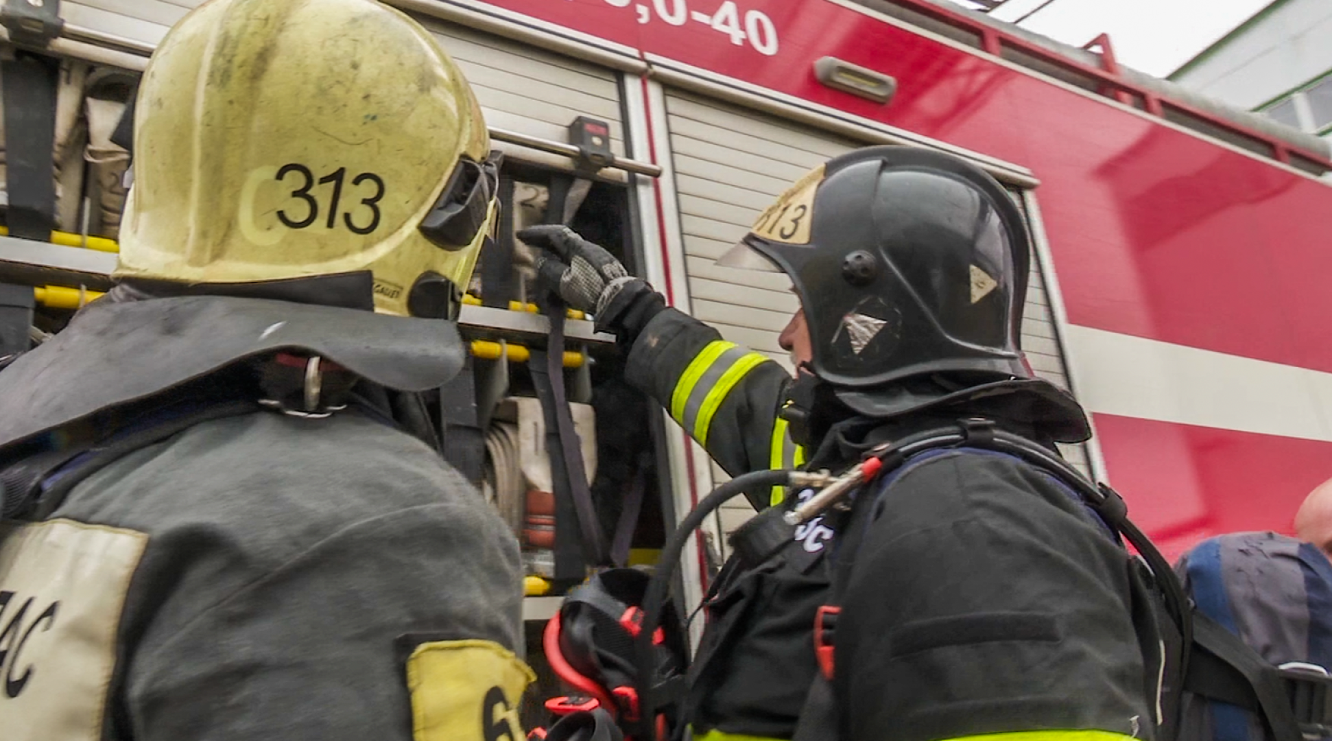 Клин, общество, учения, пожарные,