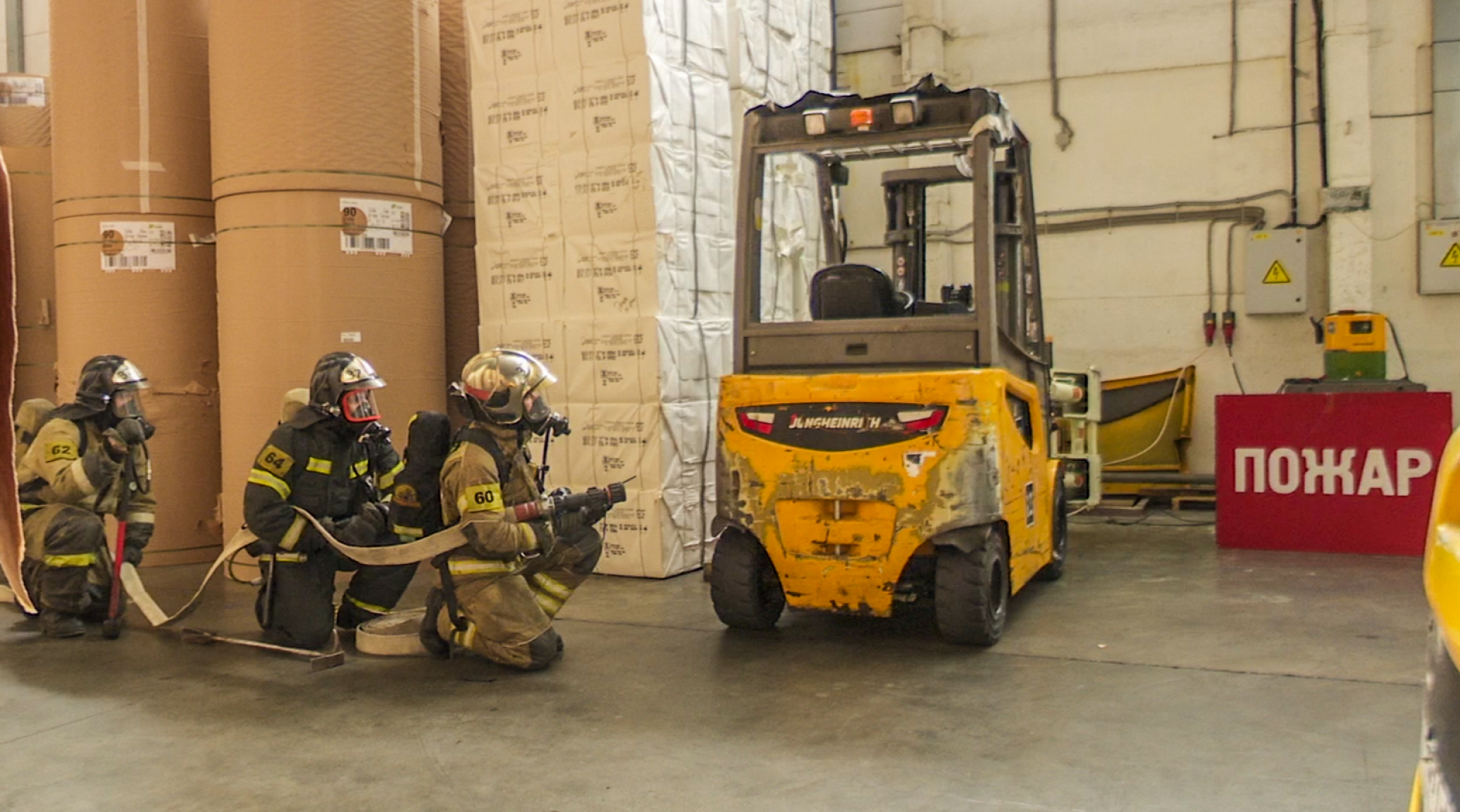 Клин, общество, учения, пожарные,