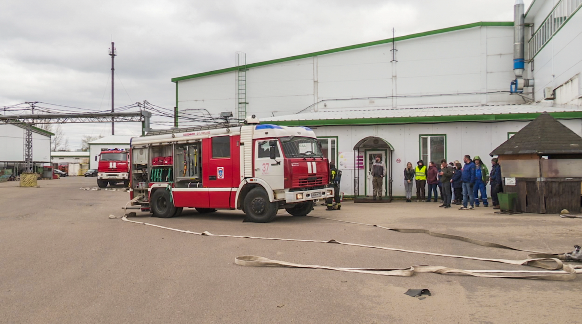 Клин, общество, учения, пожарные,