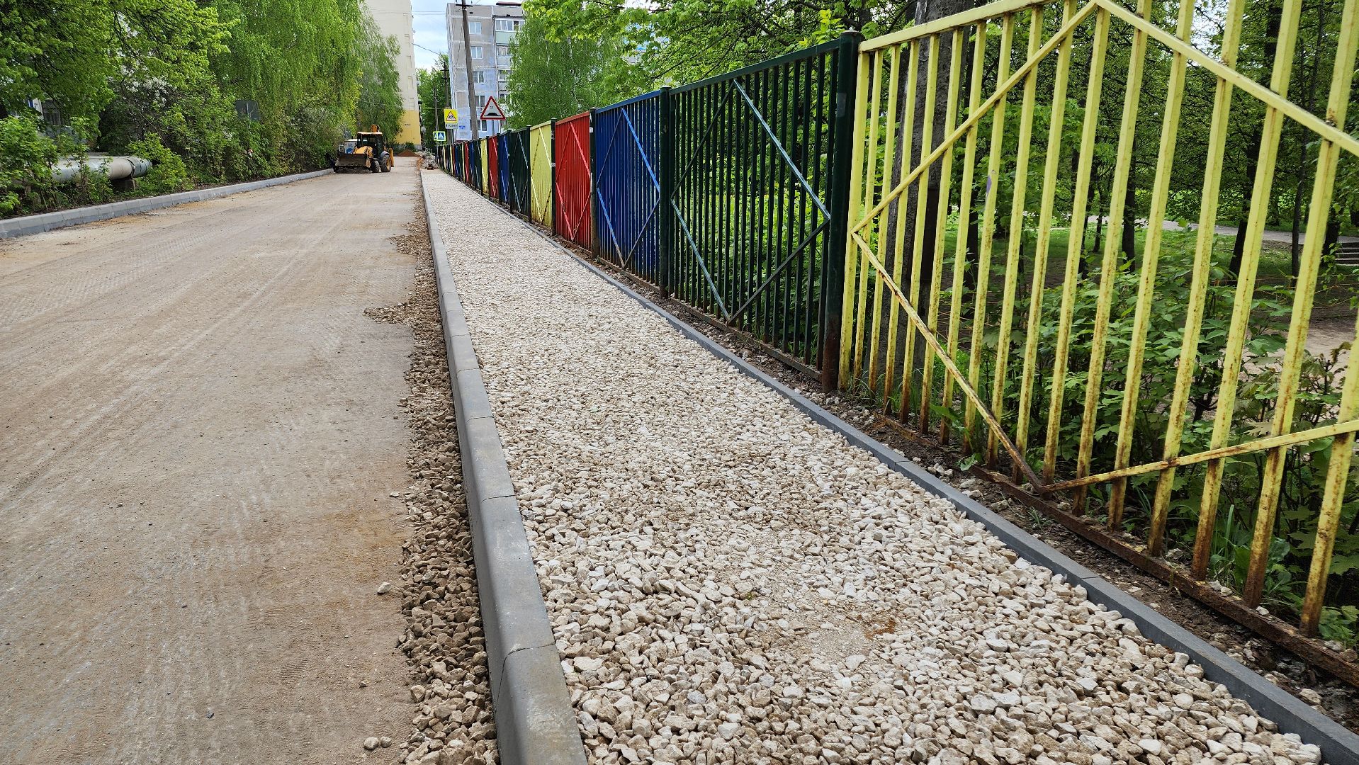 кашира, ремонт дорог, межквартальная дорога, асфальт, бордюр, тротуар, новокаширская,