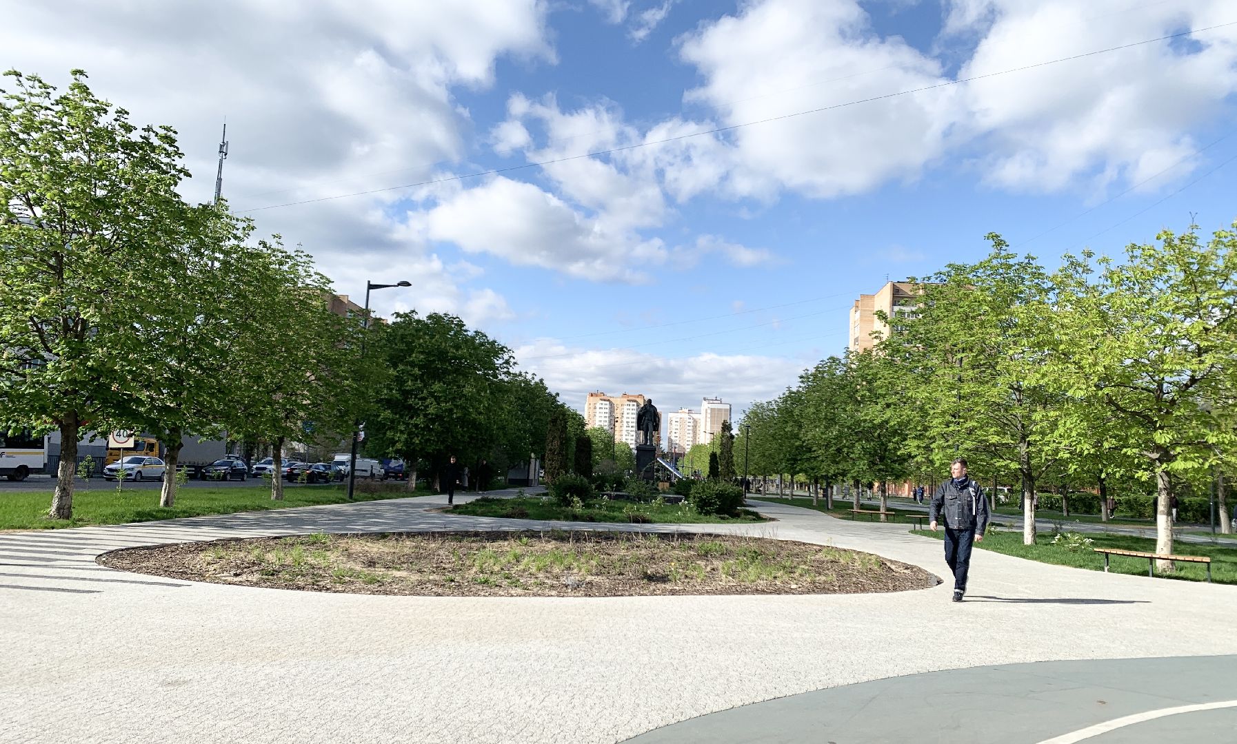 Балашиха, Подмосковье, Благоустройство, бульвар цветов, каштаны,