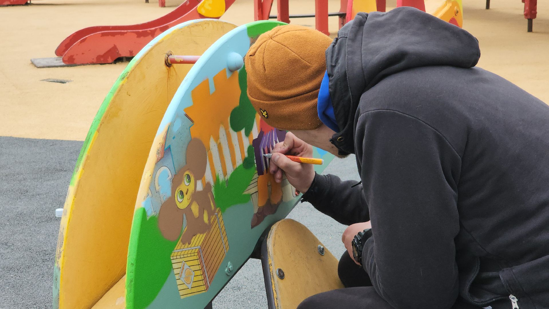 Егорьевск, парк, 200 лет егорьевску, благоустровйство, фонтан, резиновое покрытие, качели, каток,