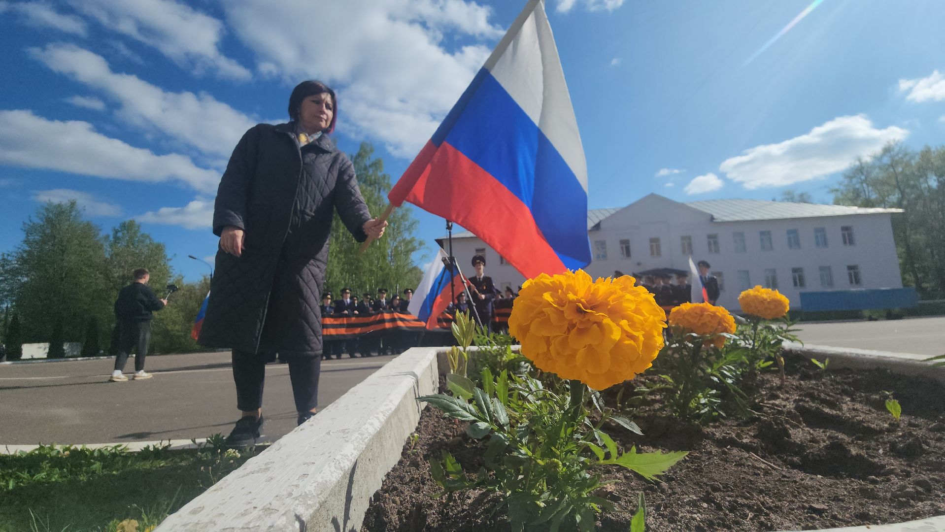 егорьевск, день победы, звезда героя, флешмоб, курсанты, егорьевский авиационный технический колледж,