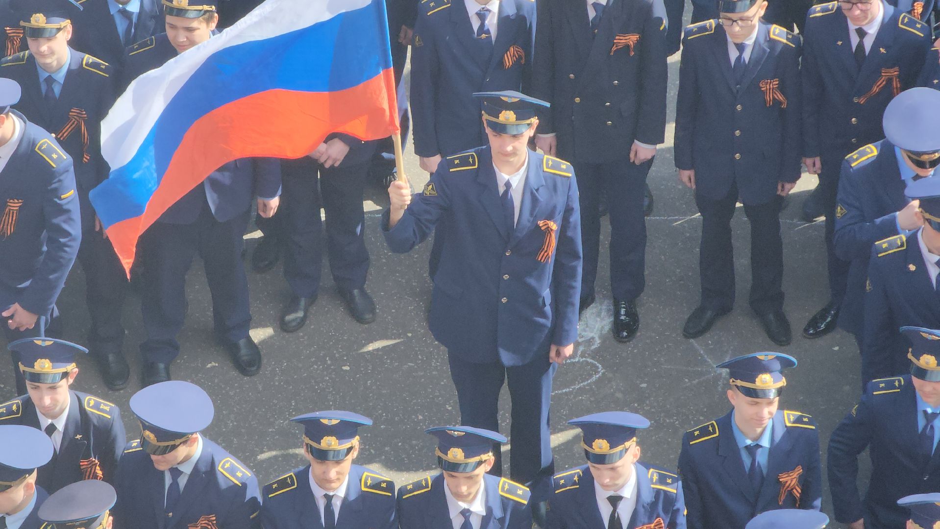 егорьевск, день победы, звезда героя, флешмоб, курсанты, егорьевский авиационный технический колледж,