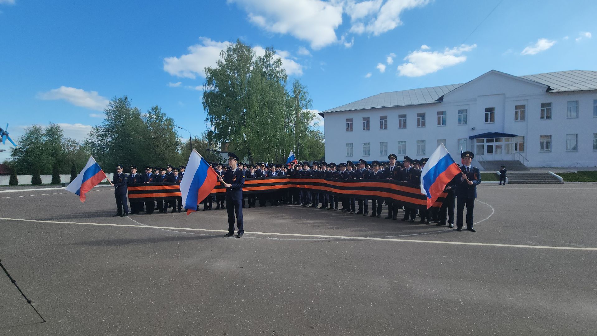 егорьевск, день победы, звезда героя, флешмоб, курсанты, егорьевский авиационный технический колледж,