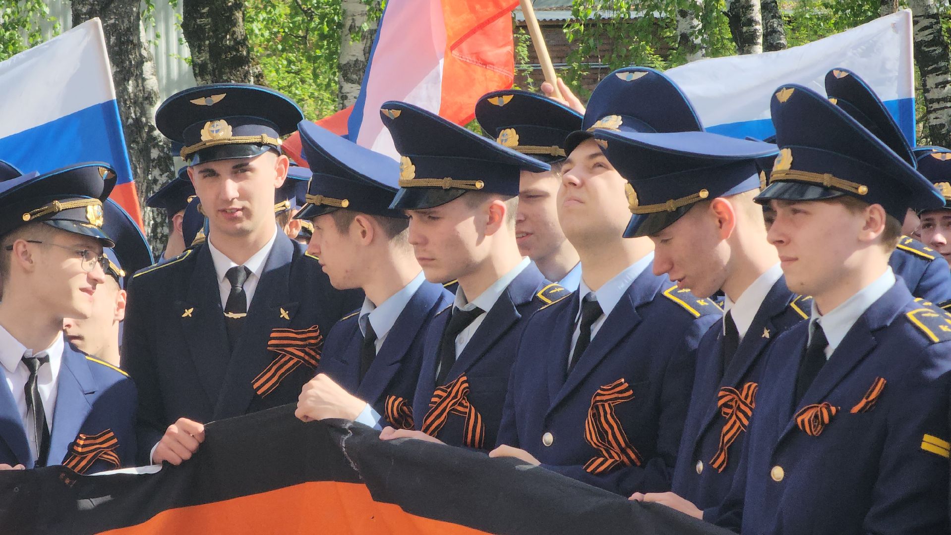 егорьевск, день победы, звезда героя, флешмоб, курсанты, егорьевский авиационный технический колледж,