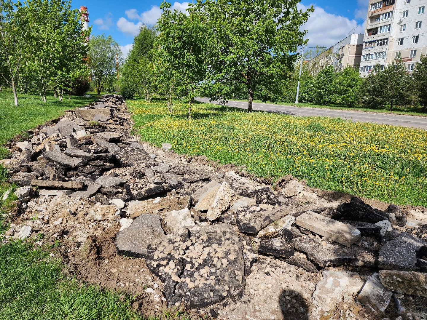 серпухов, подмосковье, замена тротуара,
