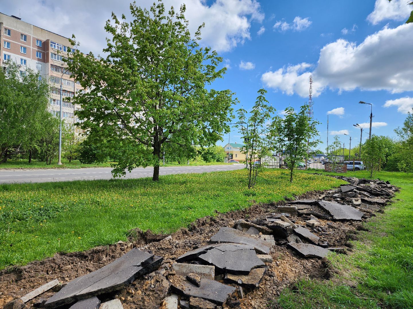 серпухов, подмосковье, замена тротуара,