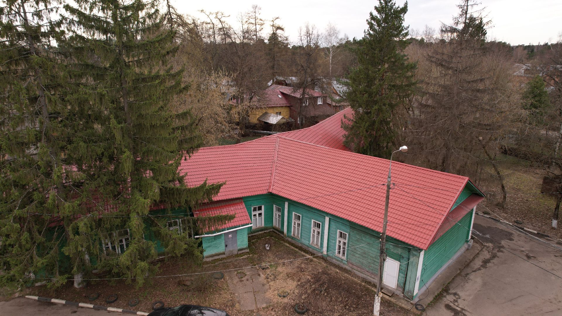 видео с коптера, звенигород, больница,