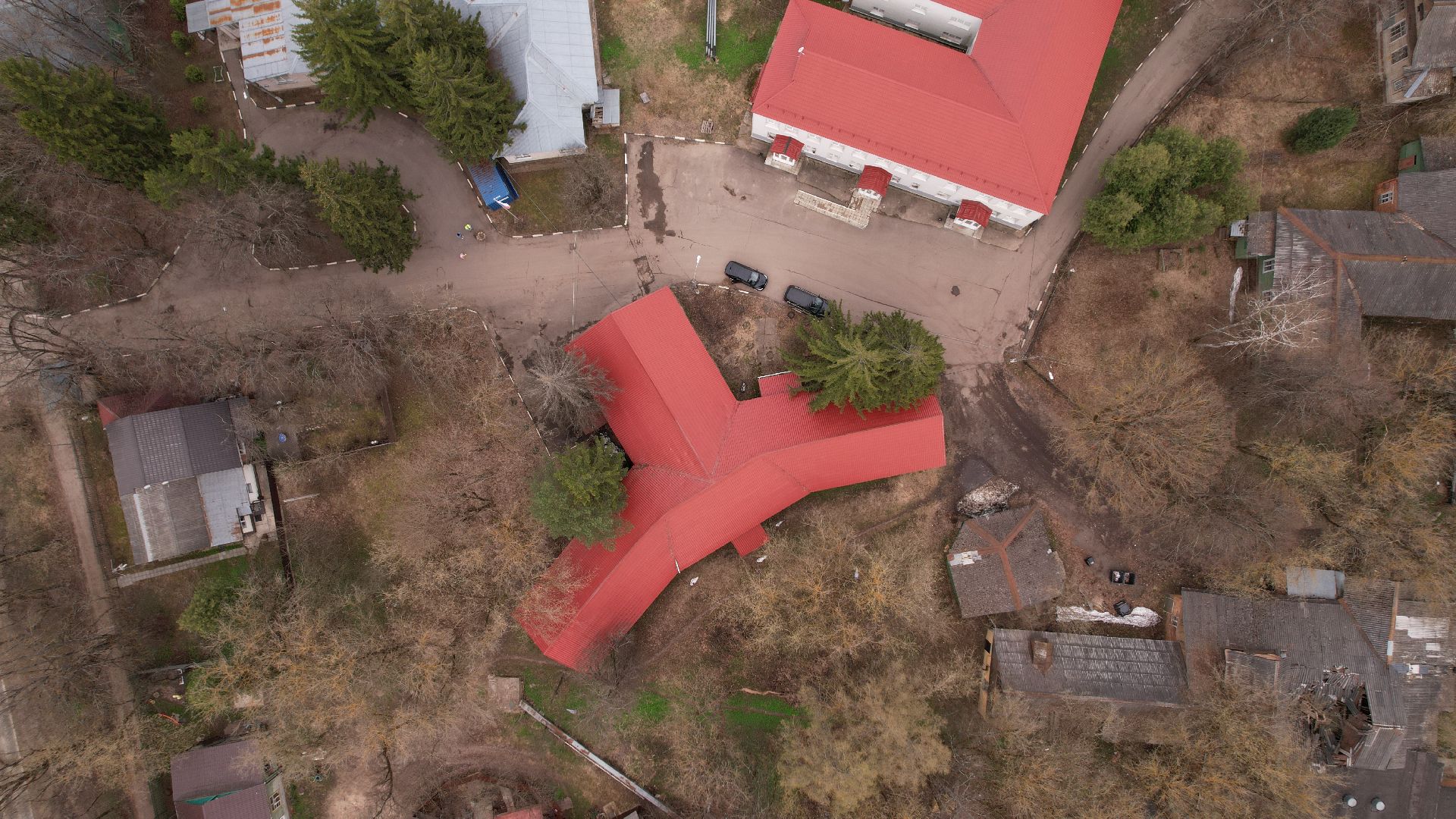 видео с коптера, звенигород, больница,