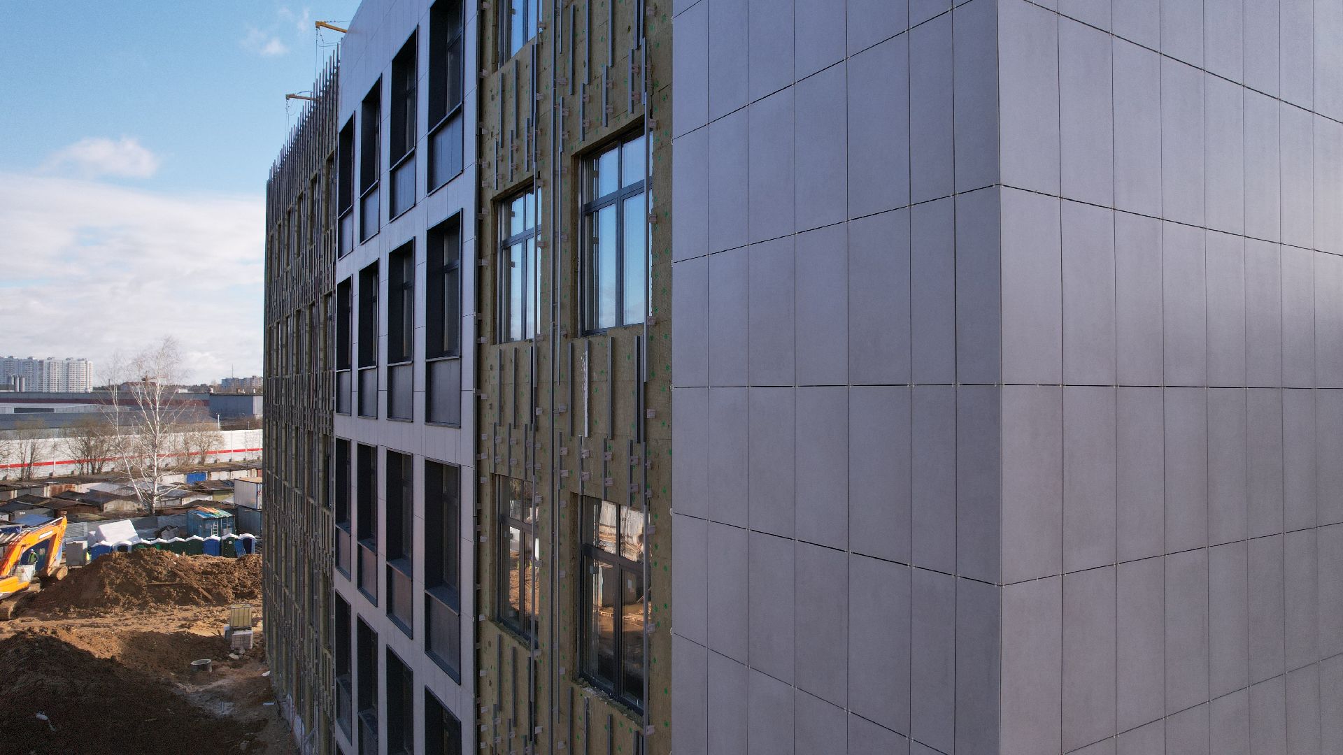 видео с коптера, поликлиника, лобня,