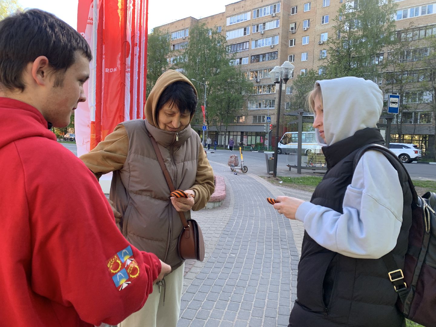 Балашиха, Подмосковье, Символ славы, акция, Всероссийская акция Георгиевская ленточка. Помним. Любим. Скорбим