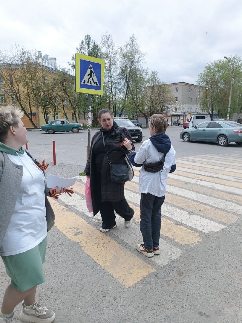 пушкинский округ, акция, георгиевская ленточка, волонтеры,