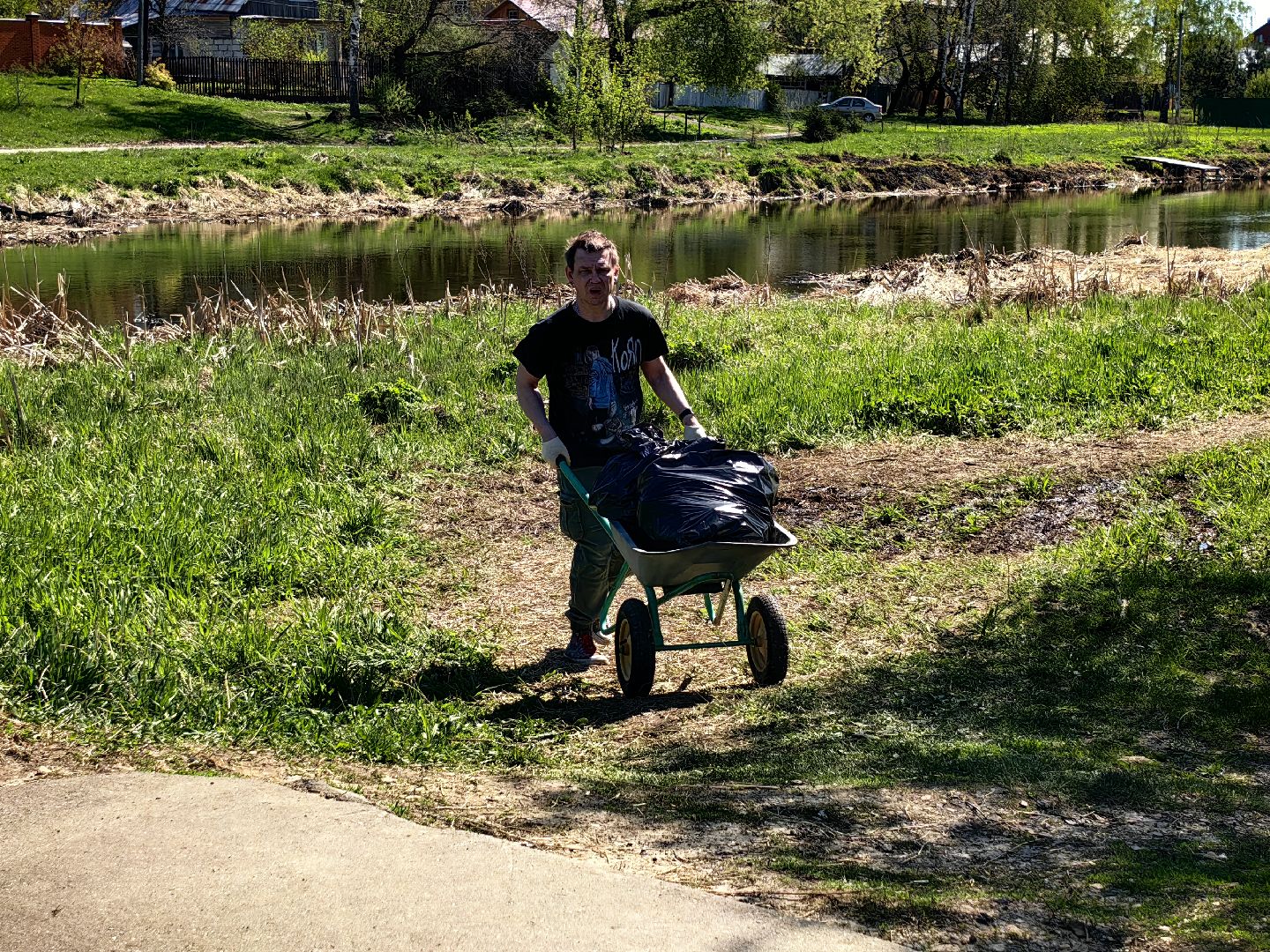 субботник, река Клязьма, уборка, пластик, отходы,