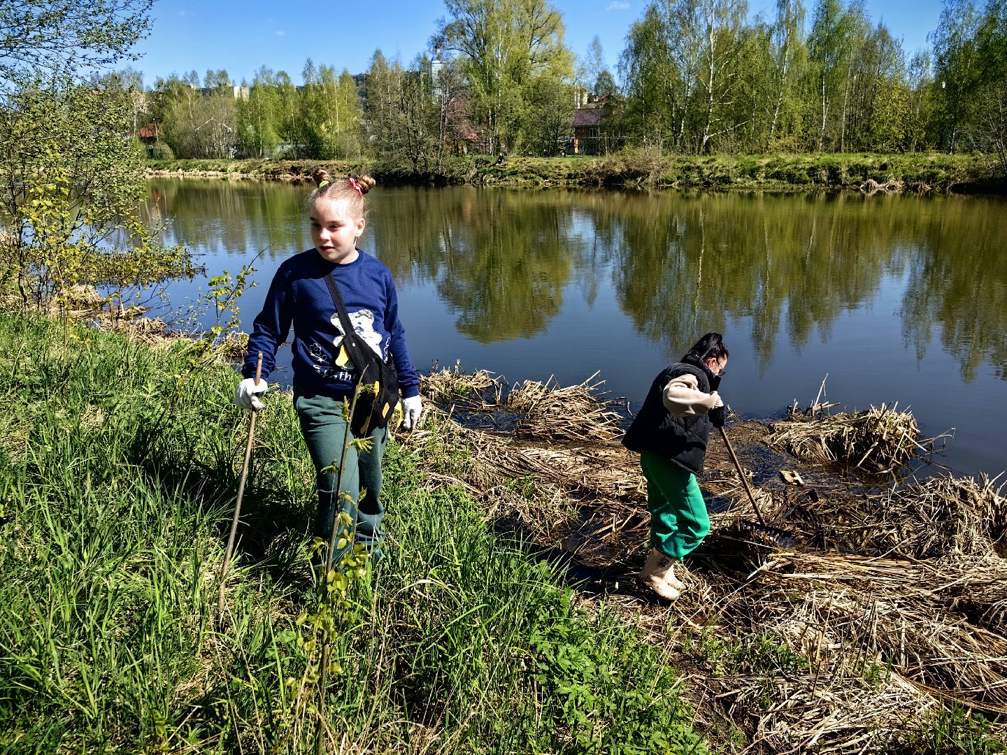 субботник, река Клязьма, уборка, пластик, отходы,