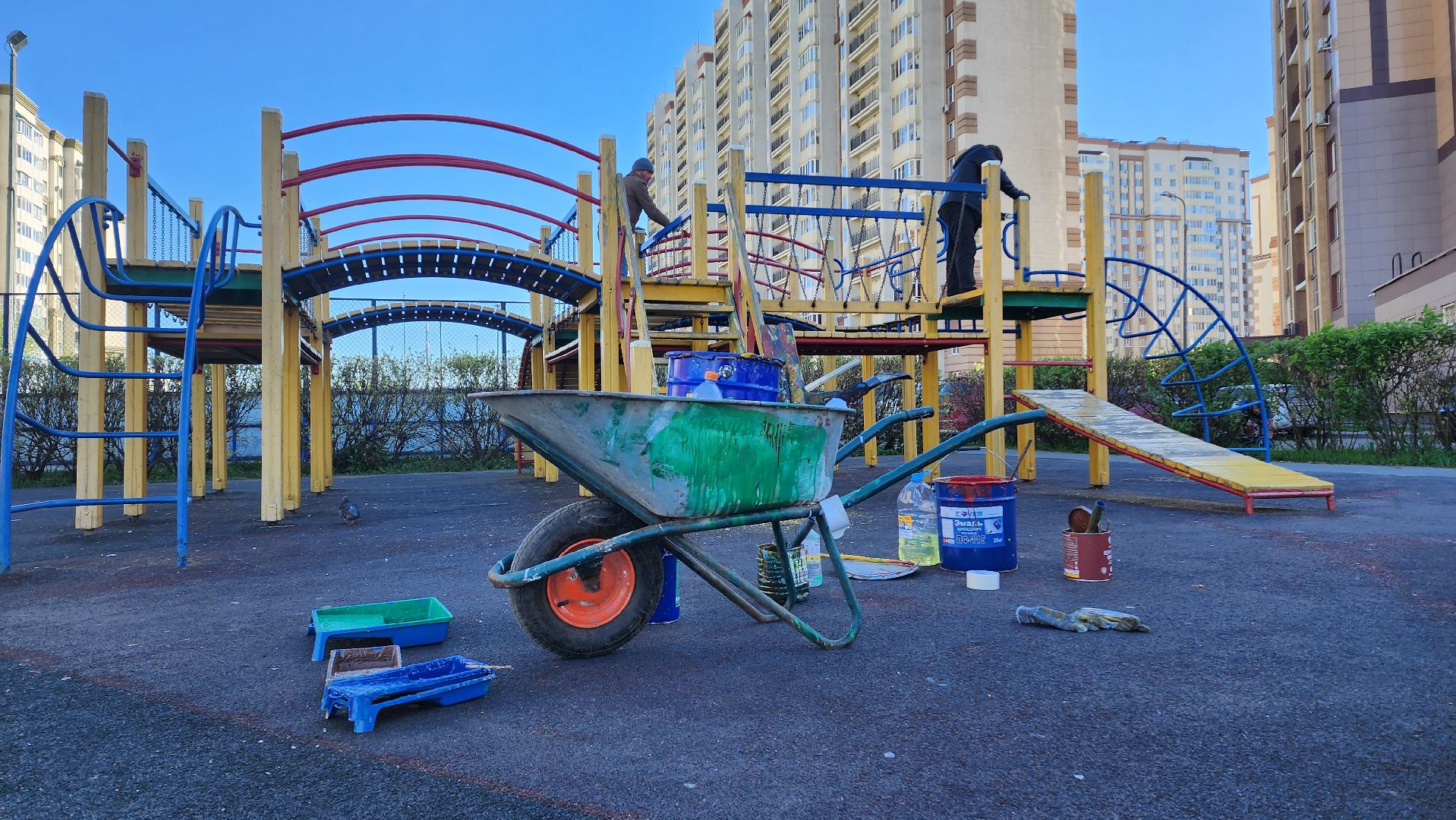 Домодедово, Микрорайон Южный, благоустройство, детская площадка, ГУСТ МО, месячник благосутройства, месяц чистоты и благоустройства, УК РИТМ, Управляющая компания, комбинат благоустройства,