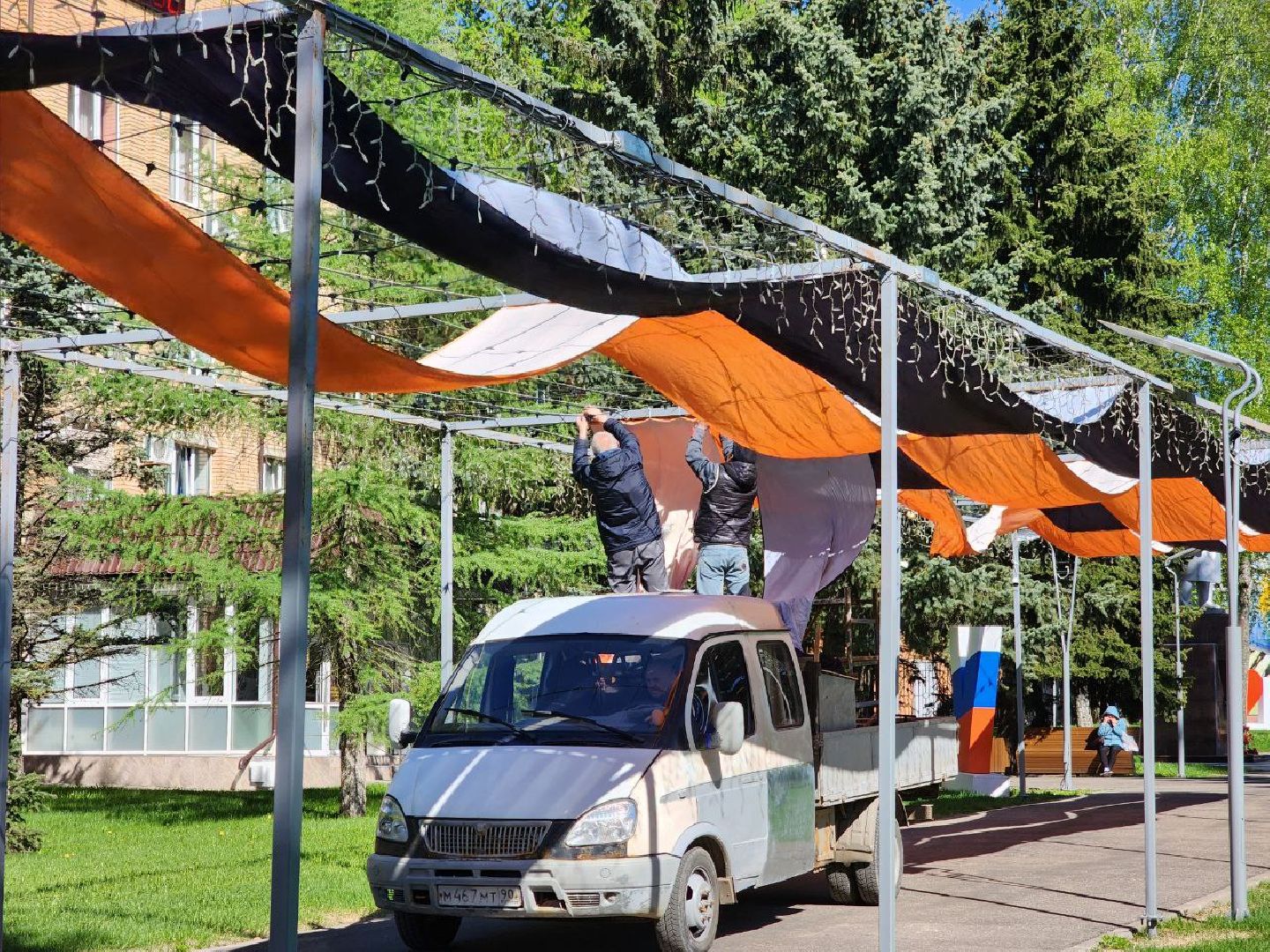 можайск, можайский городской округ, подмосковье, день победы, благоустройство, украшение округа, 9 мая,