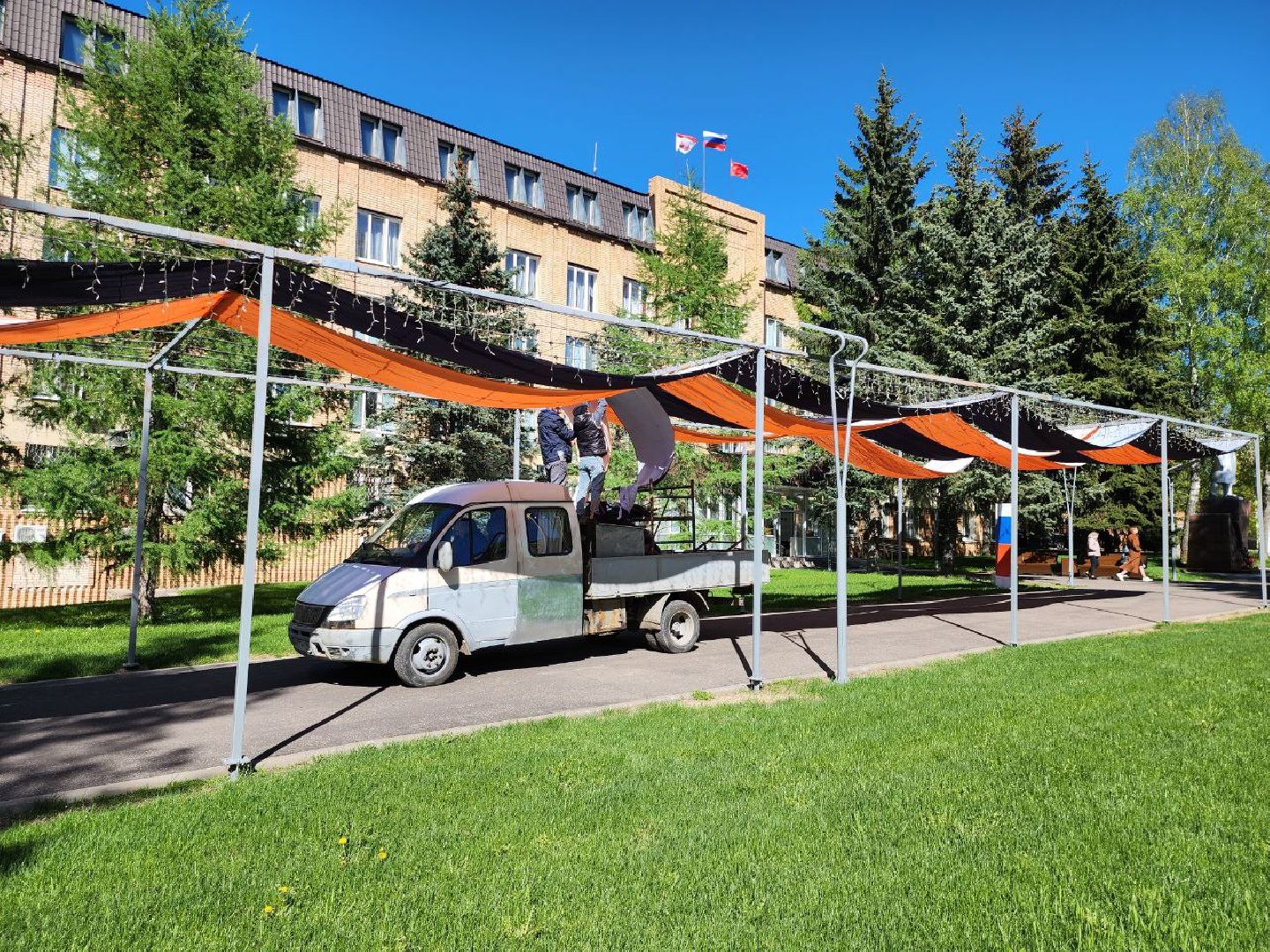 можайск, можайский городской округ, подмосковье, день победы, благоустройство, украшение округа, 9 мая,