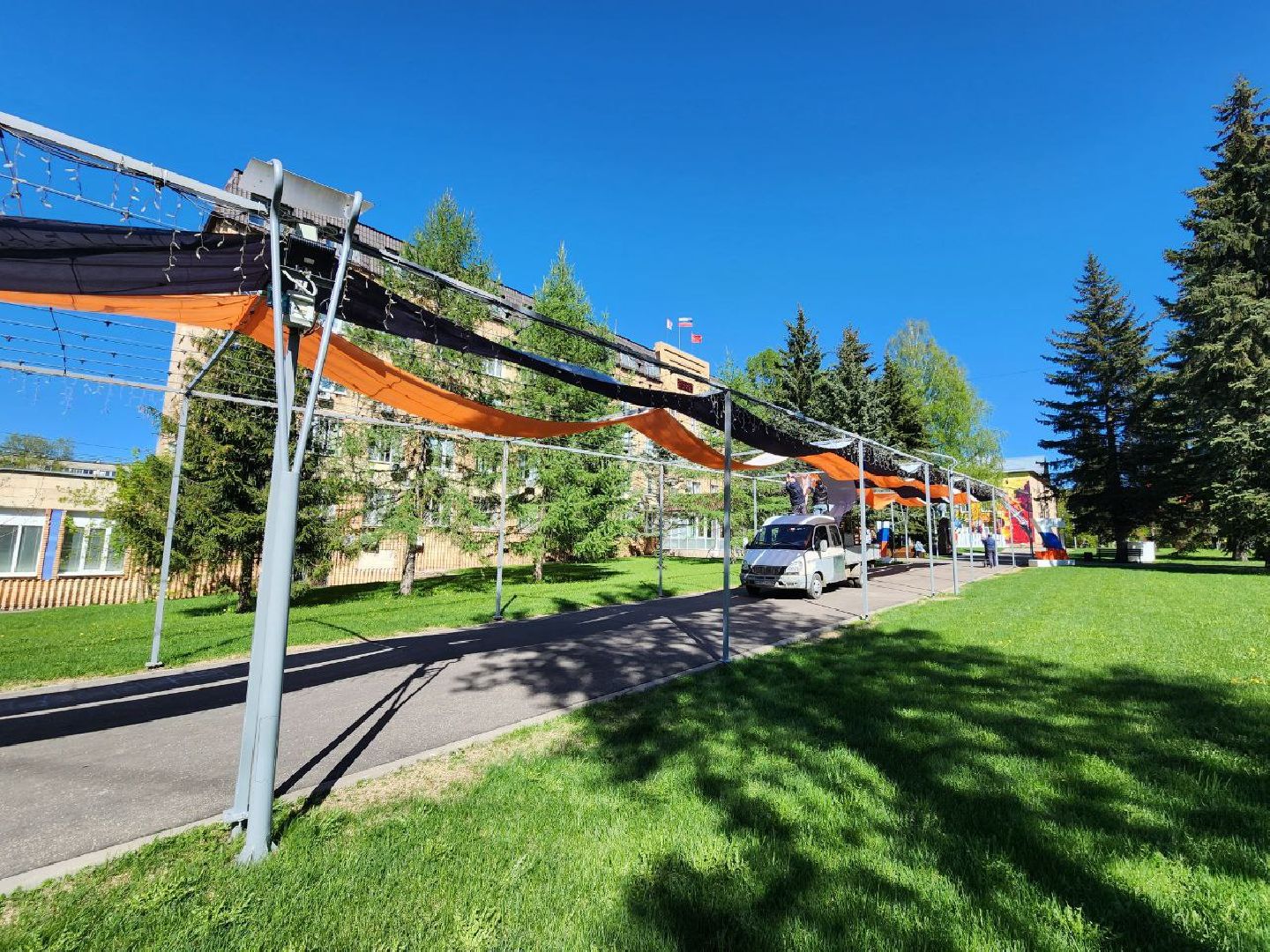 можайск, можайский городской округ, подмосковье, день победы, благоустройство, украшение округа, 9 мая,