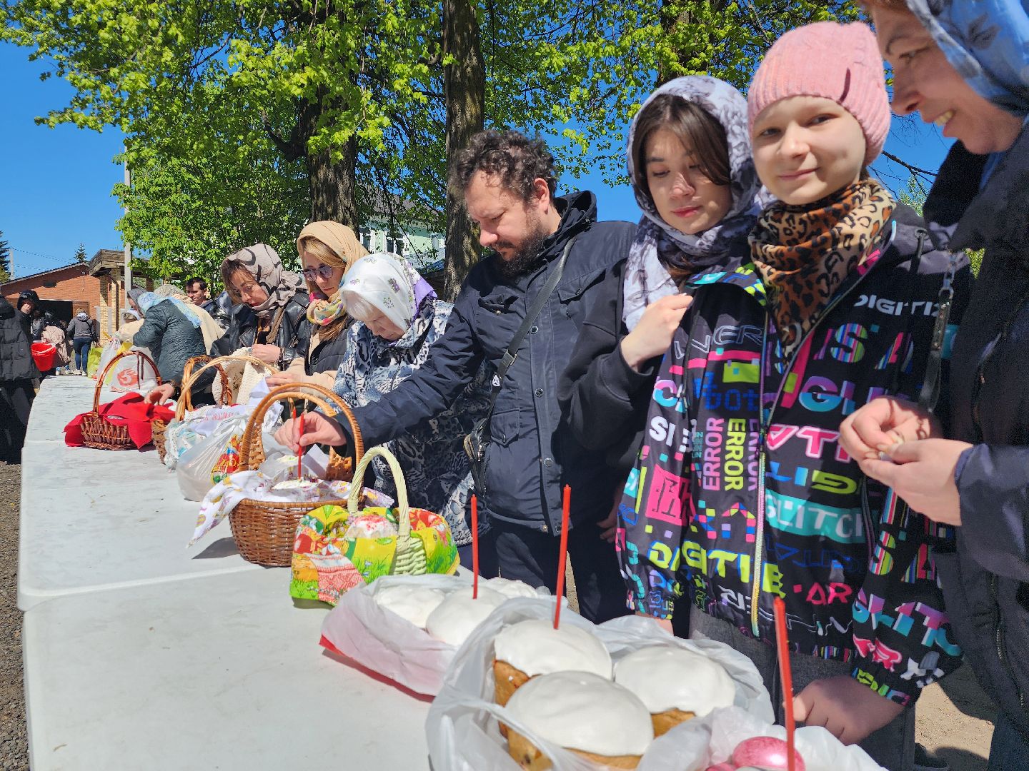 Пасха, Великая Суббота, освящение пасхальных куличей, Старая Купавна, Богородский городской округ,