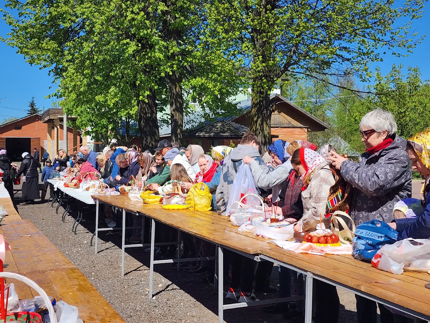 Пасха, Великая Суббота, освящение пасхальных куличей, Старая Купавна, Богородский городской округ,