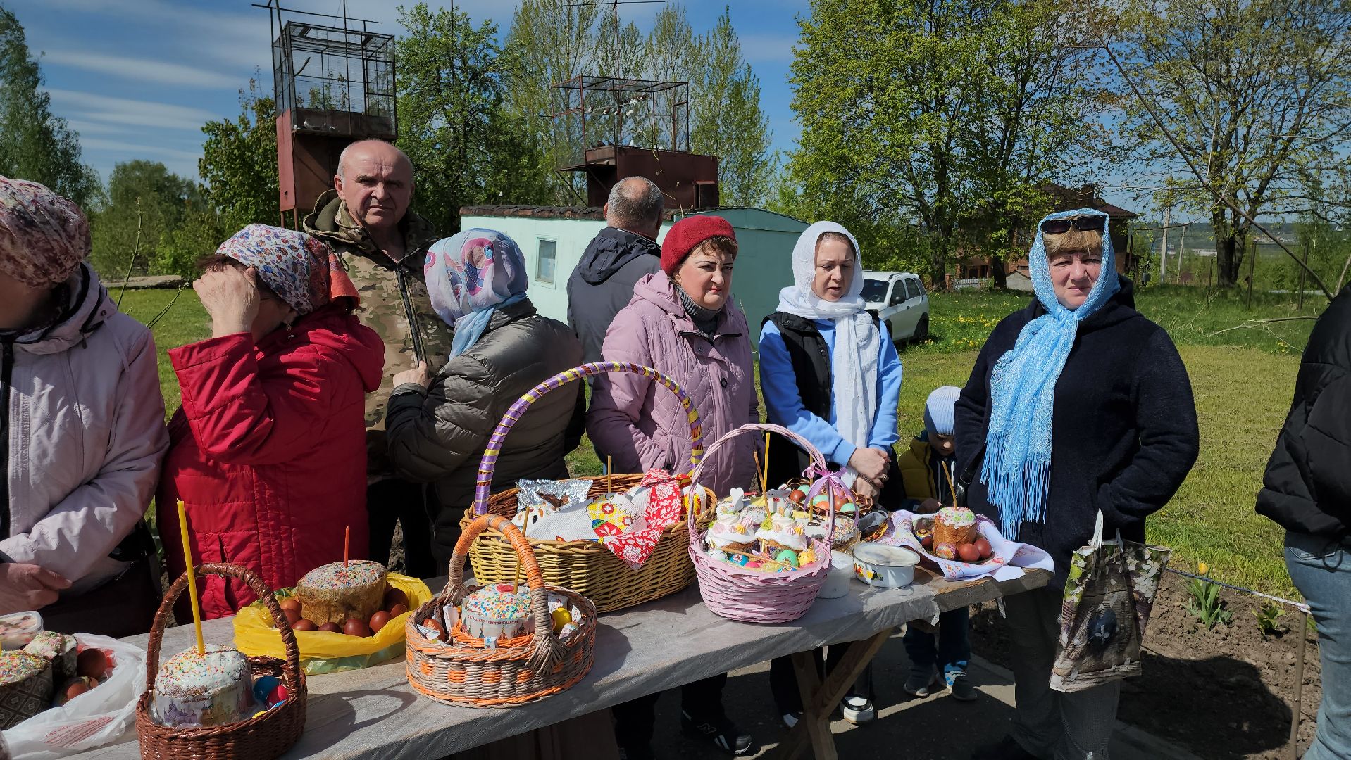 кашира, храм петра и февронии, пасха, великая суббота, освящение куличей, освящение пасхальных яиц,