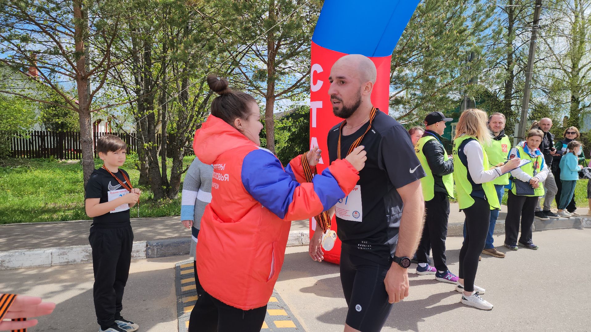 Забег, Легкоатлетический забег, спорт, спорт в рузе, спорт в подмосковье, патриотизм, Руза,