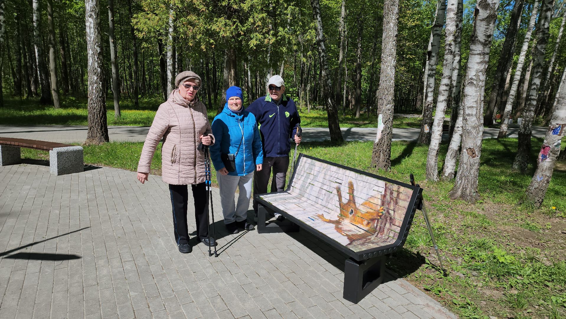 кашира, городской парк, скамейка мозаика, вежливый фонарь, новые объекты, благоустройство,