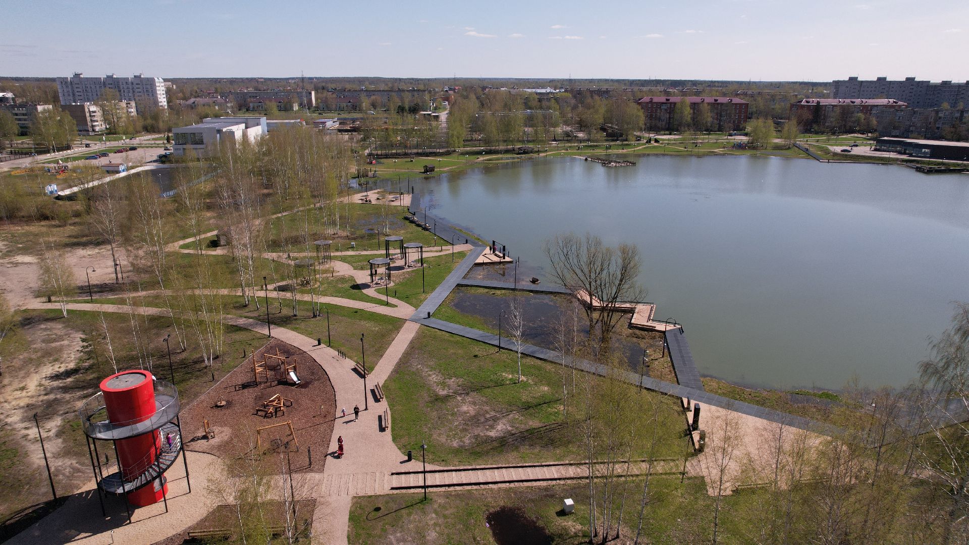 видео с коптера, электрогорск, благоустройство,