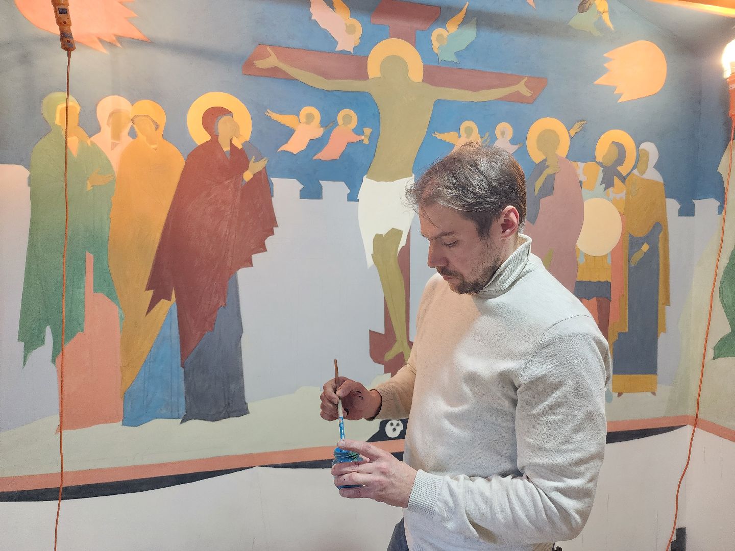 церковь, роспись храма, пасха,