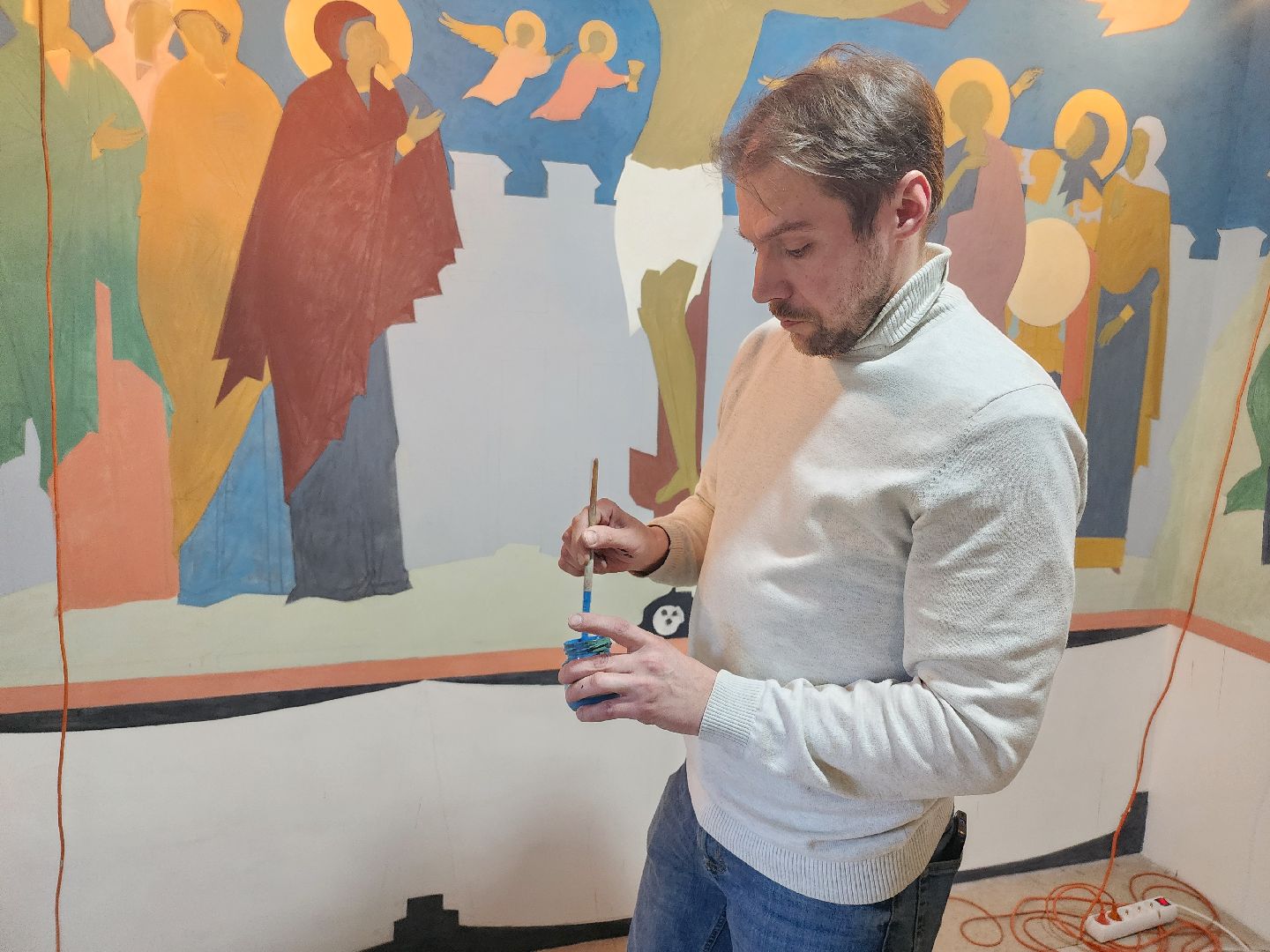 церковь, роспись храма, пасха,