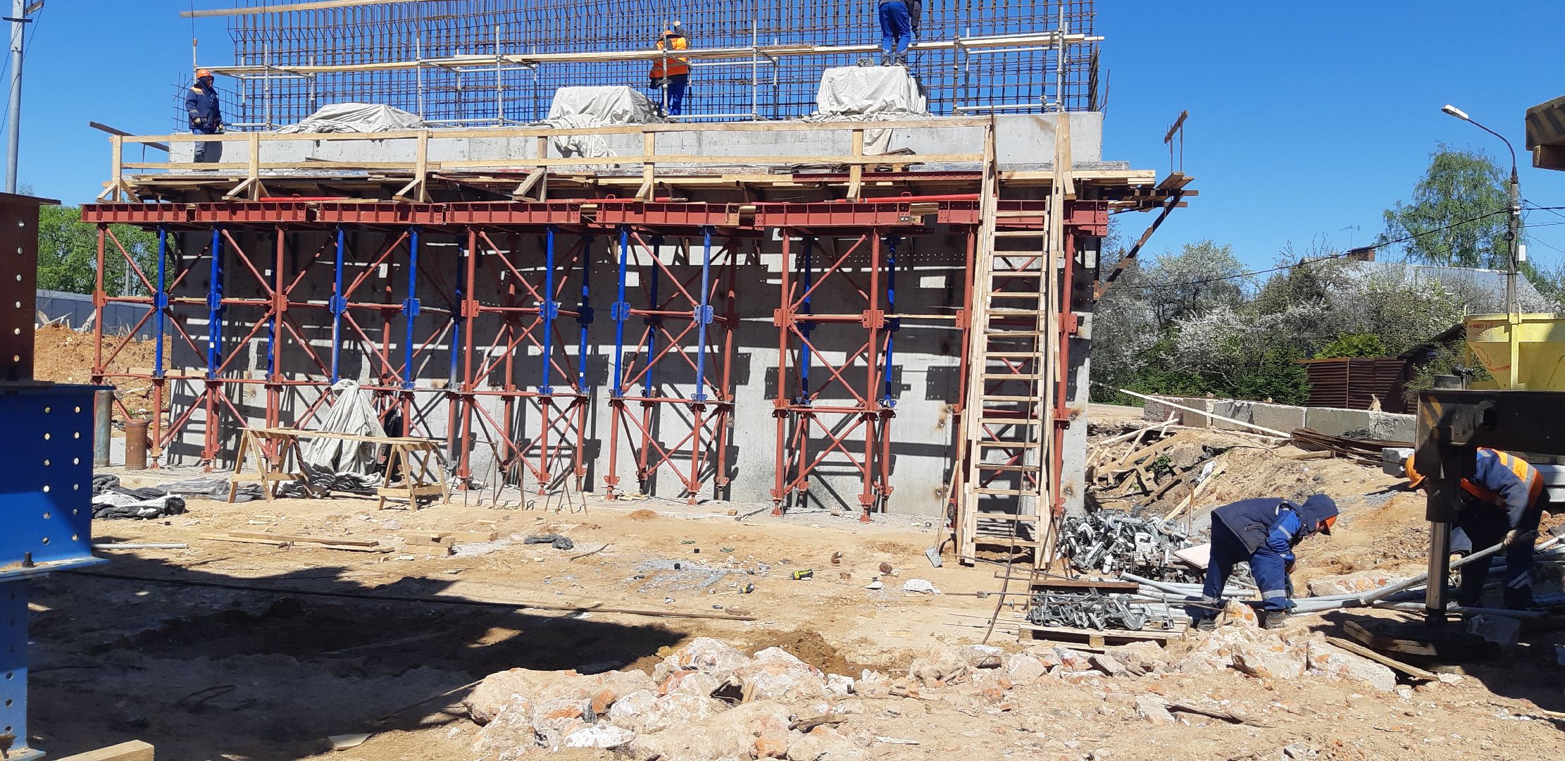 МЦД Опалиха, Красногорск, переезд, двойной путепровод, монтаж автомобильной развязки,