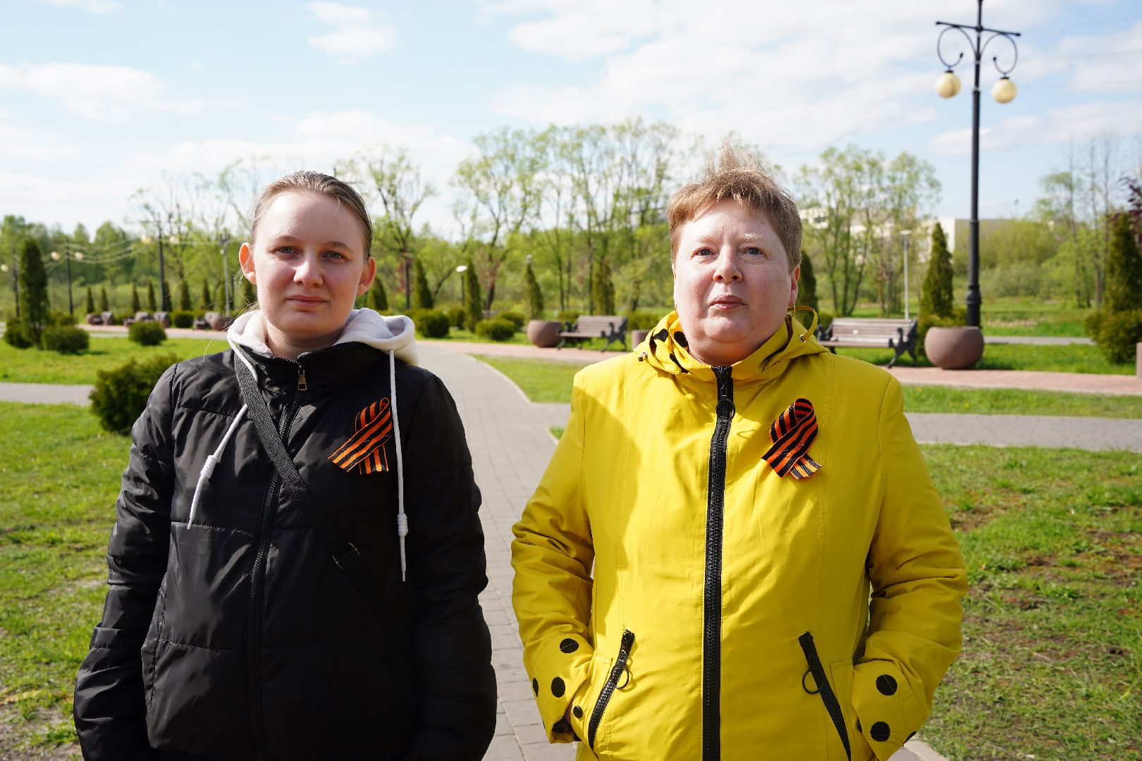 георгиевская лента, День Победы, Рошаль, Большая Шатура, парк Крестов брод,