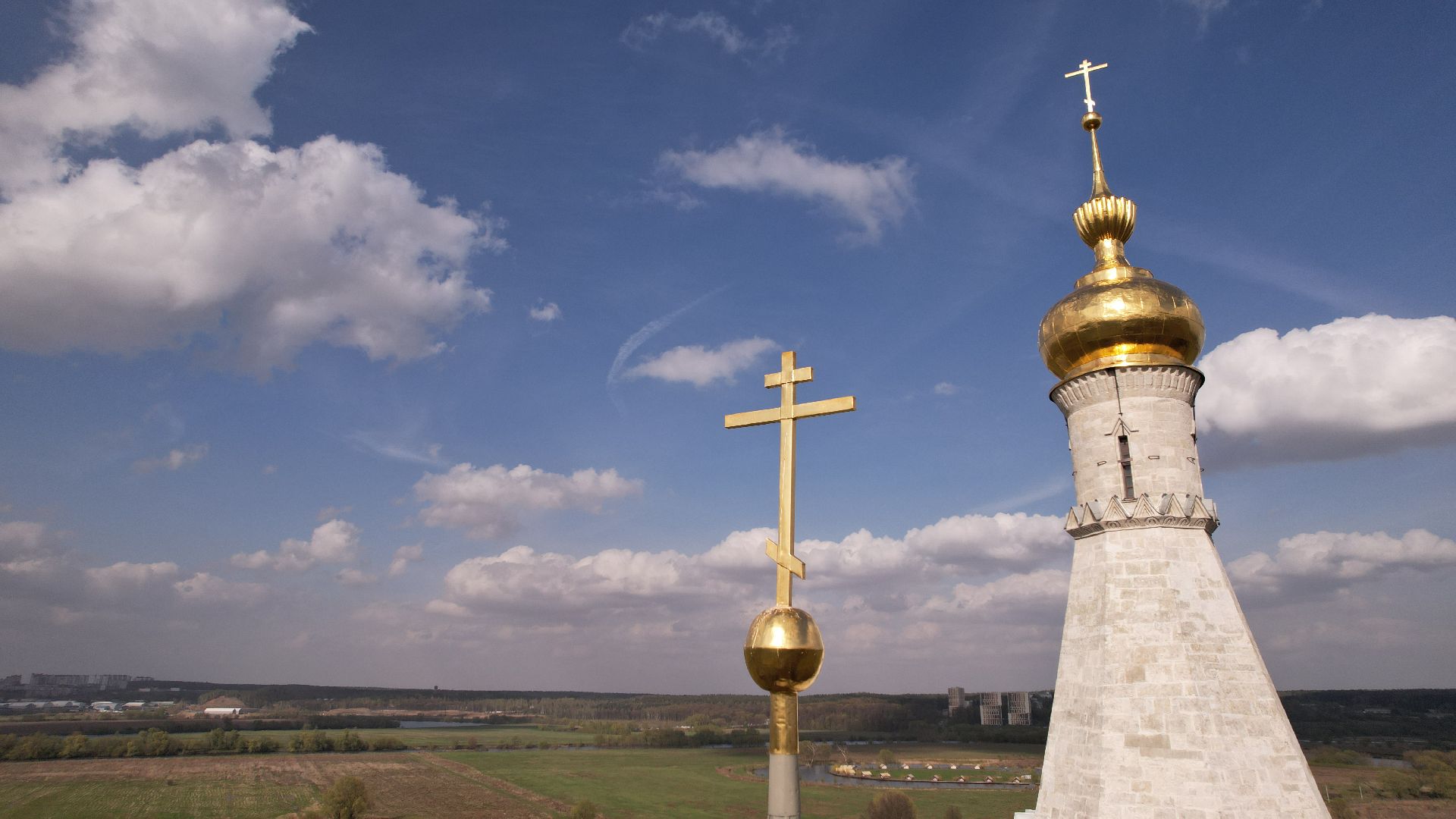 видео с коптера, церковь, культура,